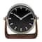 Stainless Steel Clock with Leather Stand